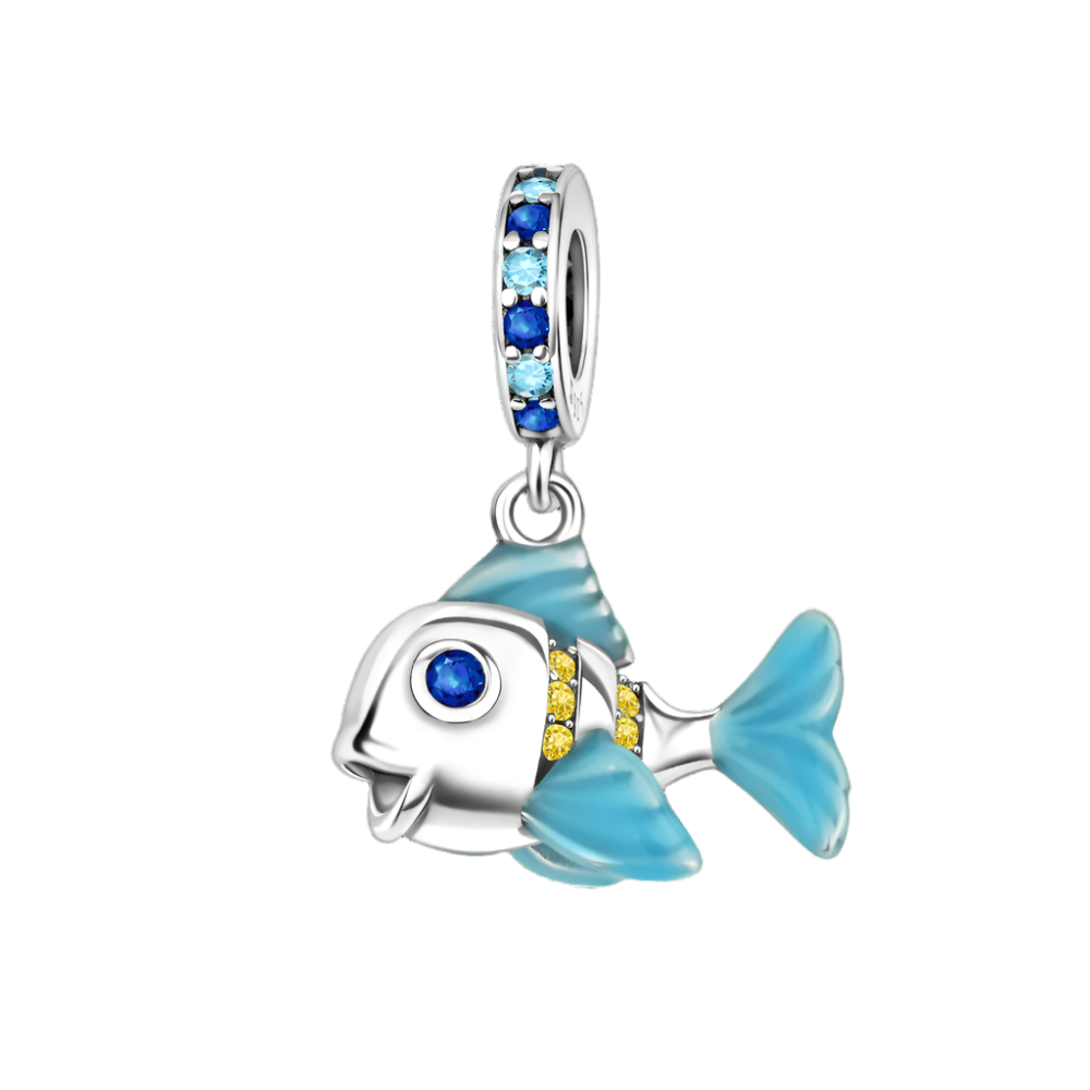 Pangama Jewelry Charm Ocean Blue Fish Charm