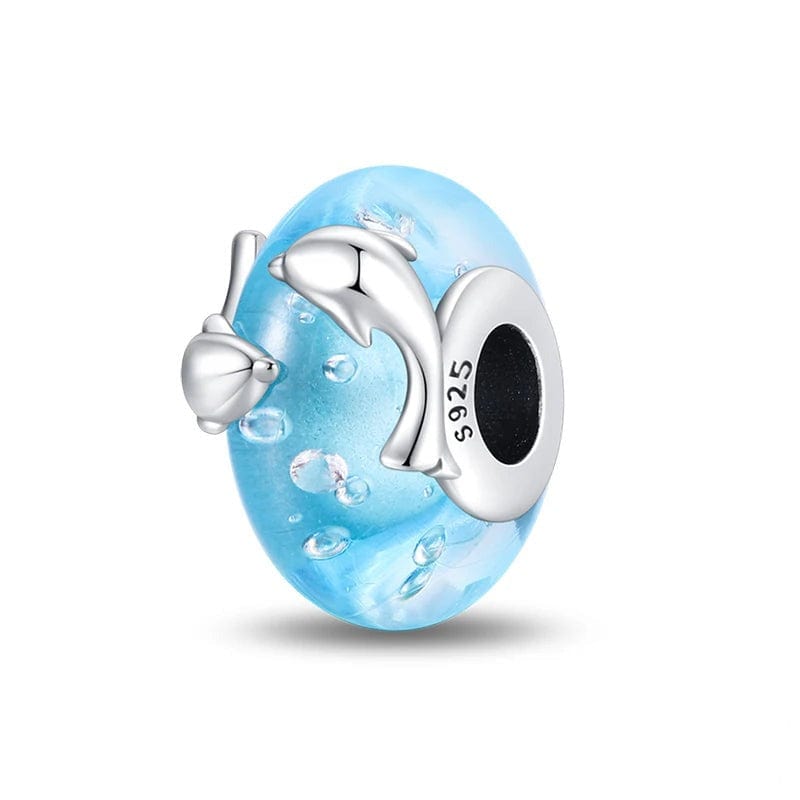 Pangama Jewelry Charm Ocean Blue Glass Charm