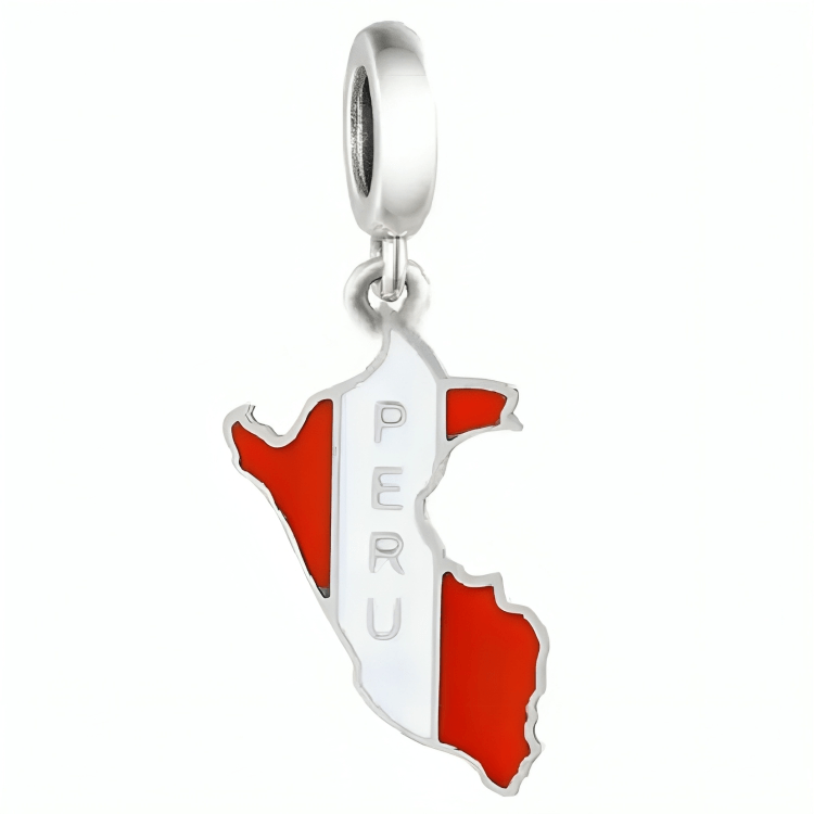 Pangama Jewelry Charm Peru Map Dangle Charm