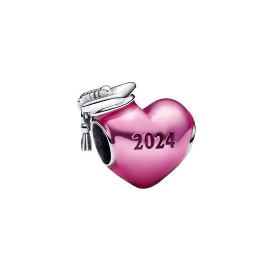 Pangama Jewelry Charm Pink 2024 Graduation Heart Charm