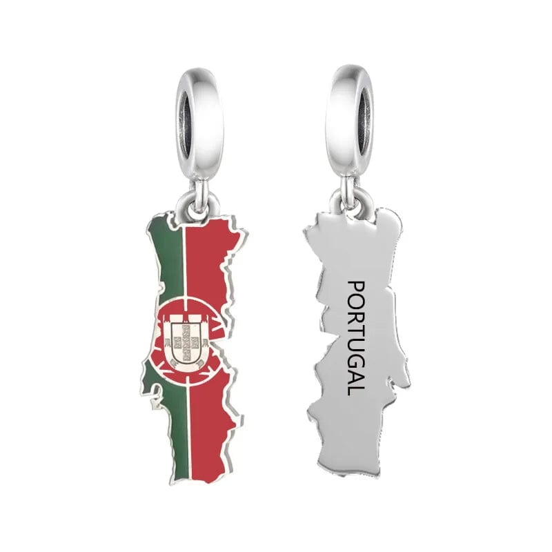 Pangama Jewelry Charm Portugal Map Dangle Charm