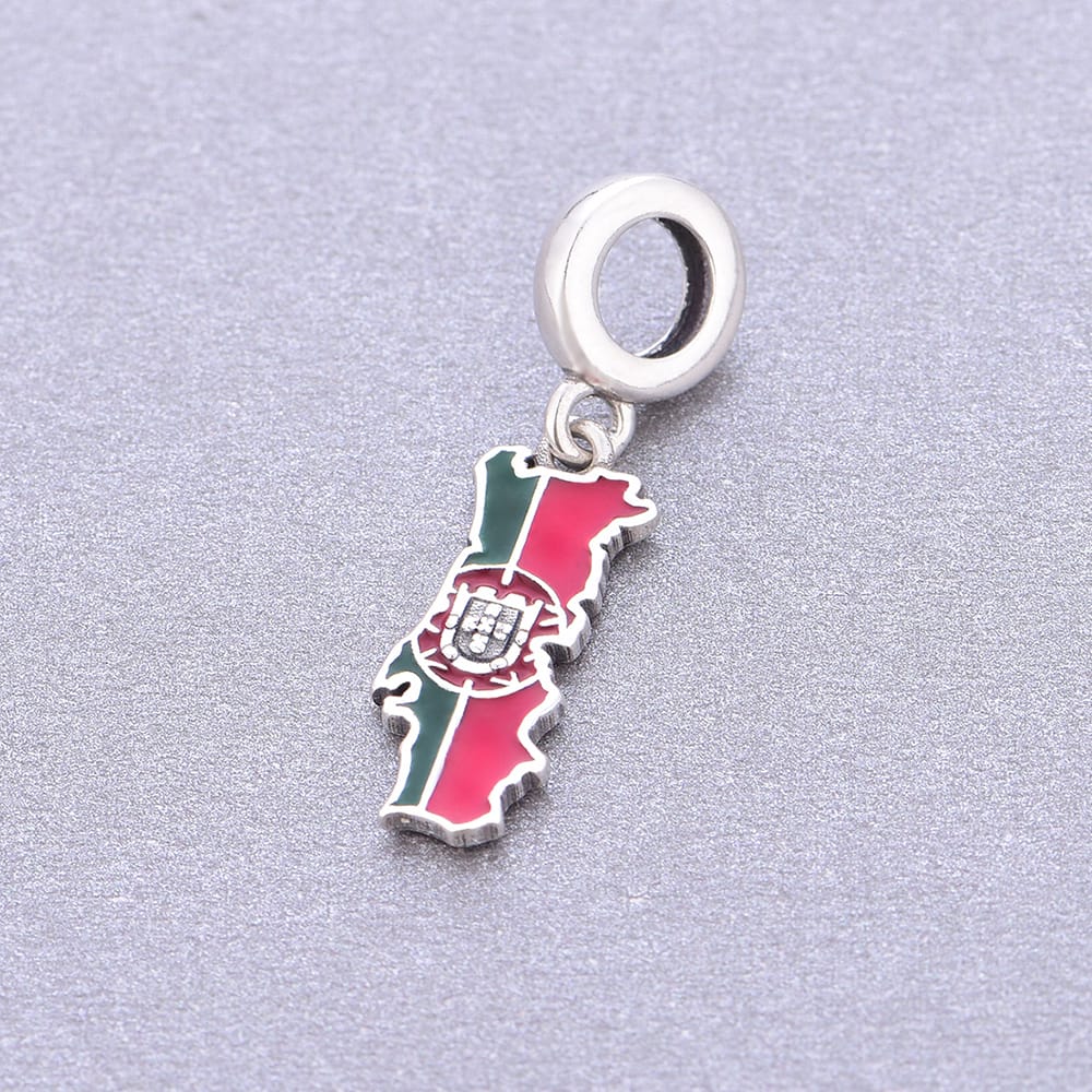 Pangama Jewelry Charm Portugal Map Dangle Charm