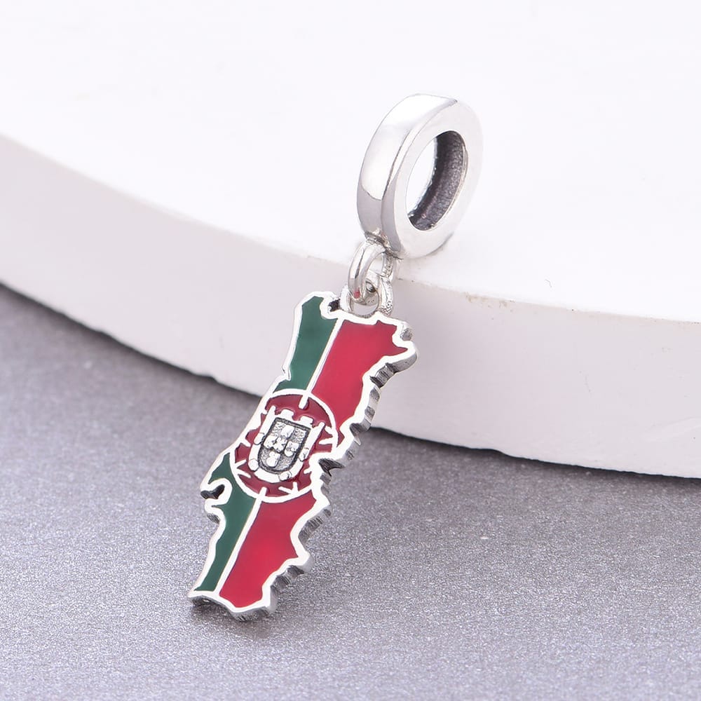 Pangama Jewelry Charm Portugal Map Dangle Charm