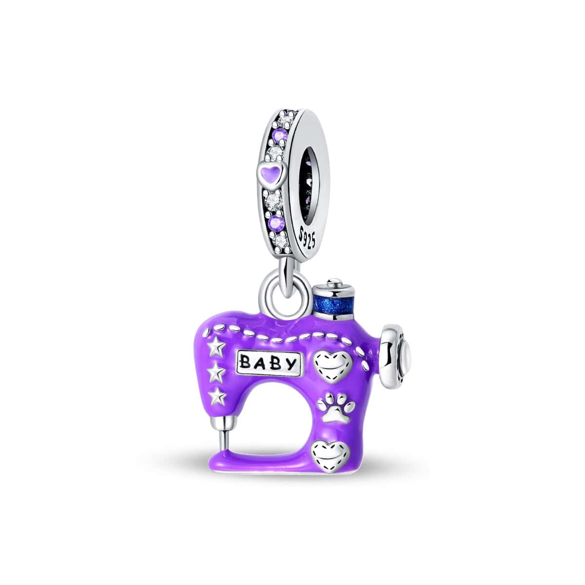 Pangama Jewelry Charm Purple Sewing Machine Charm