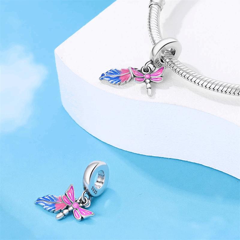 Pangama Jewelry Charm Rainbow Dragonfly Dangle Charm