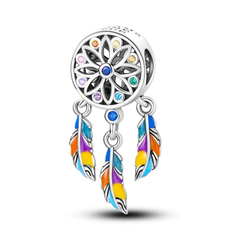 Pangama Jewelry Charm Rainbow Dreamcatcher Charm