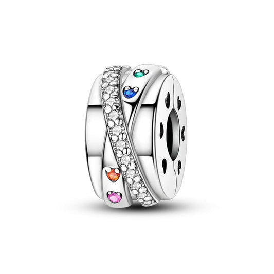 Pangama Jewelry Charm Rainbow Infinity Spacer Charm