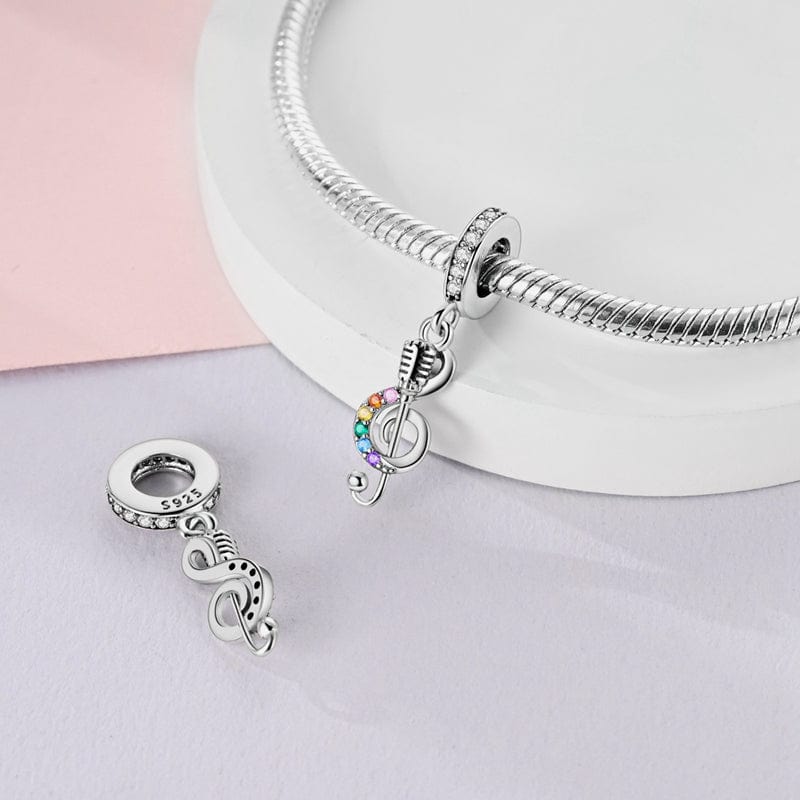 Pangama Jewelry Charm Rainbow Music Note & Microphone Charm