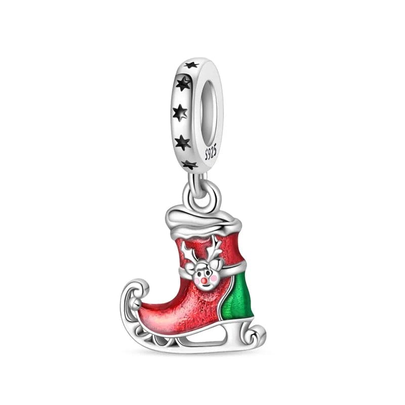 Pangama Jewelry Charm Reindeer Sleigh Boot Charm