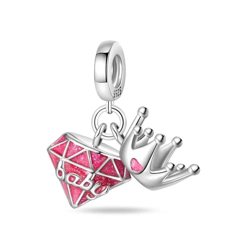 Pangama Jewelry Charm Royal Baby Diamond Crown Charm