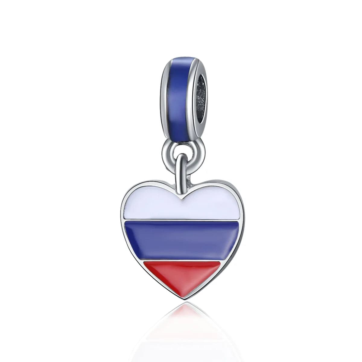 Pangama Jewelry Charm Russia Heart Flag Dangle Charm