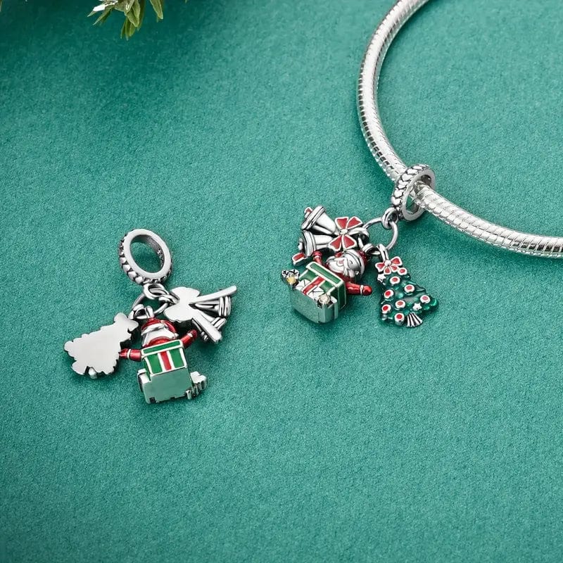 Pangama Jewelry Charm Santa, Christmas Tree & Bells Charm