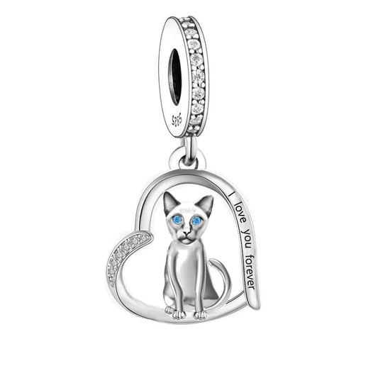 Pangama Jewelry Charm Siamese Cat Dangle Charm