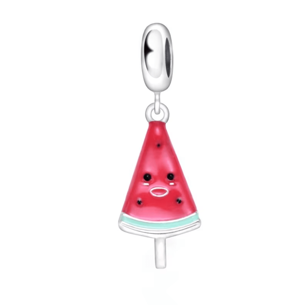 Pangama Jewelry Charm Smiling Watermelon Slice Ice Cream Dangle Charm