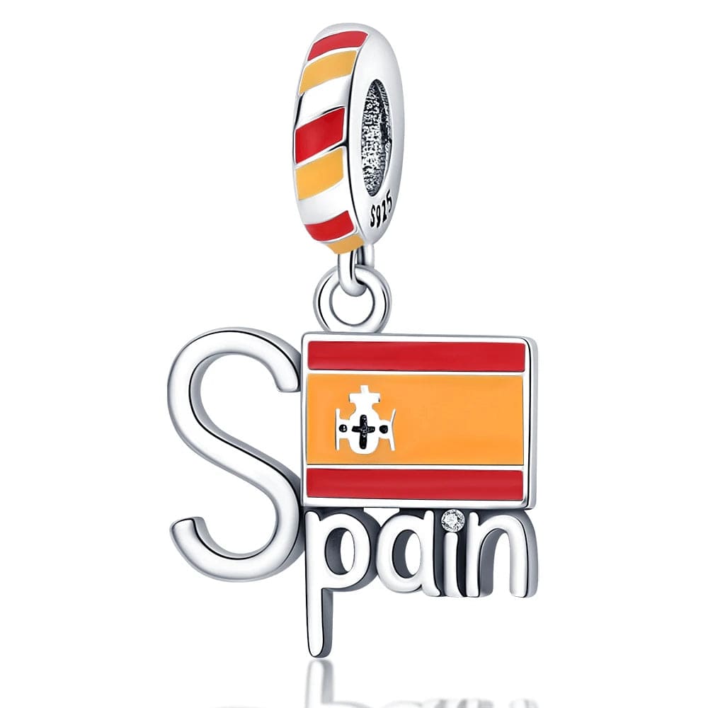 Pangama Jewelry Charm Spanish Flag Dangle Charm