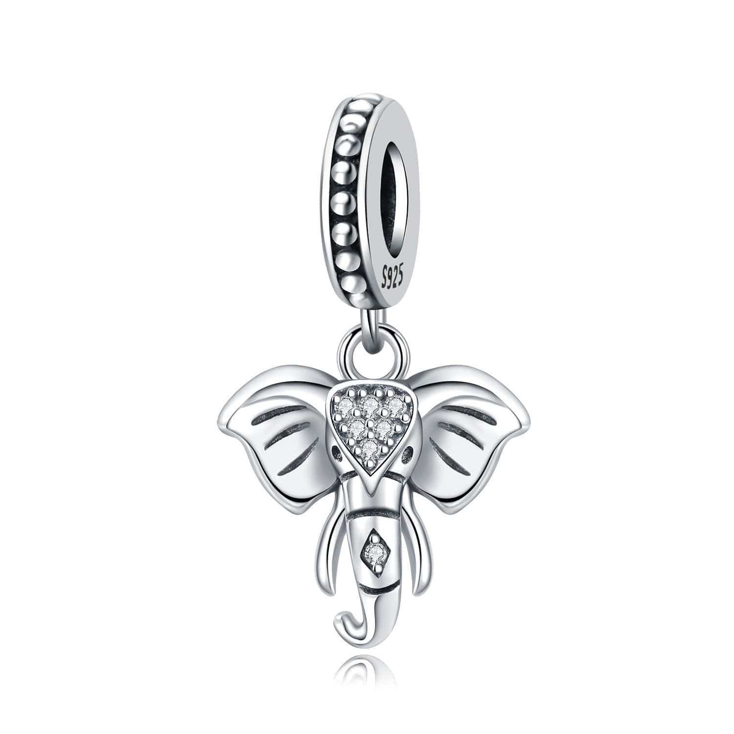 Pangama Jewelry Charm Sparkling Elephant Dangle Charm