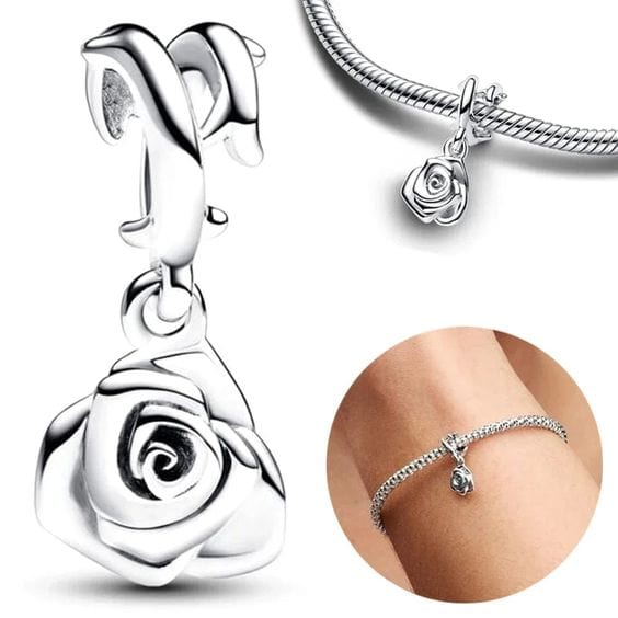 Pangama Jewelry Charm Sparkling Rose Charm