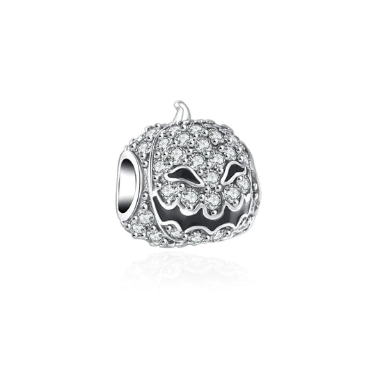 Pangama Jewelry Charm Sparkling Smiling Pumpkin Charm