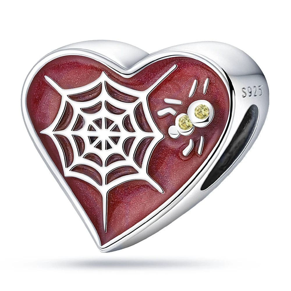 Pangama Jewelry Charm Spider-Man Heart Charm: Love and Courage