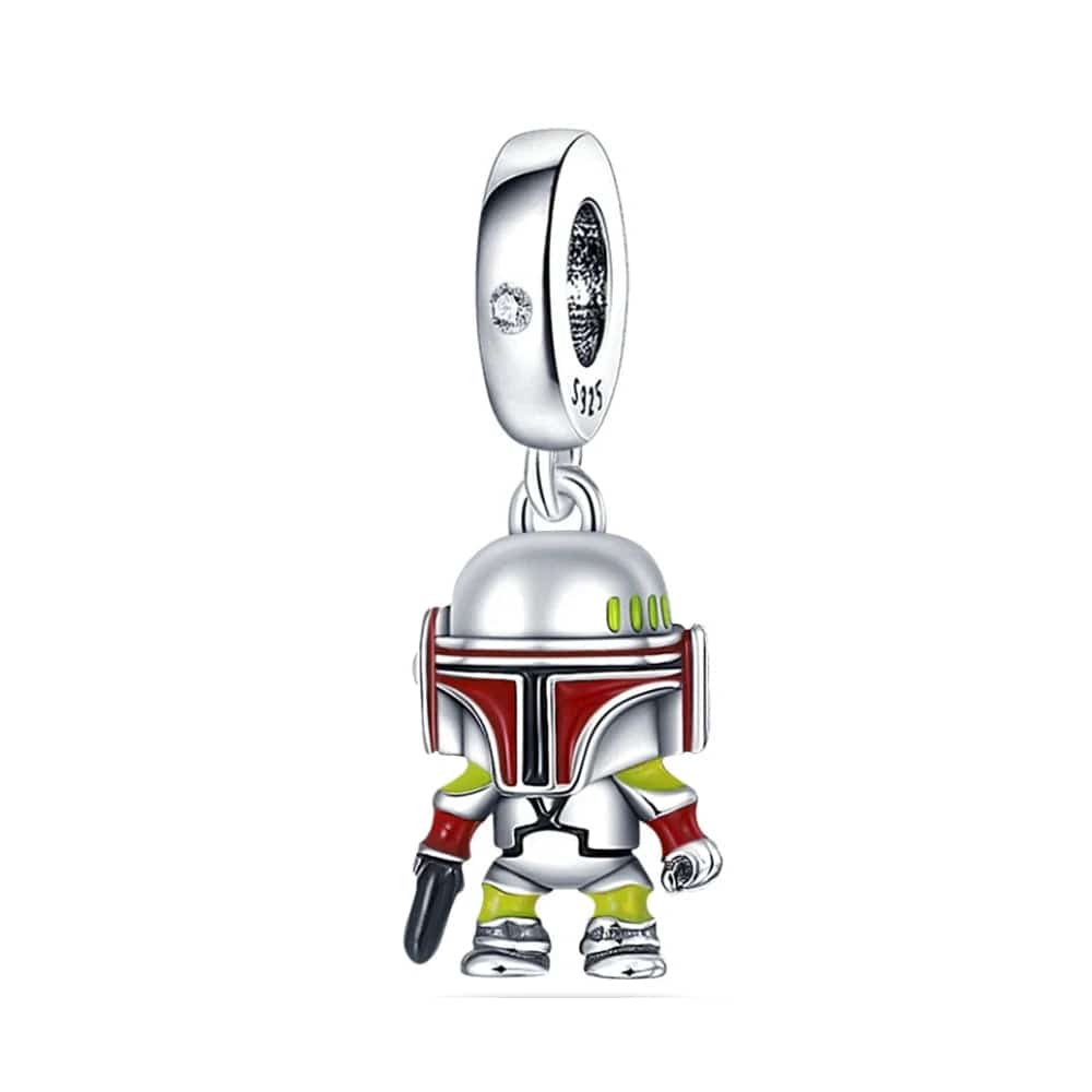 Pangama Jewelry Charm Star Wars Boba Fett Mandalorian Helmet Warrior Charm