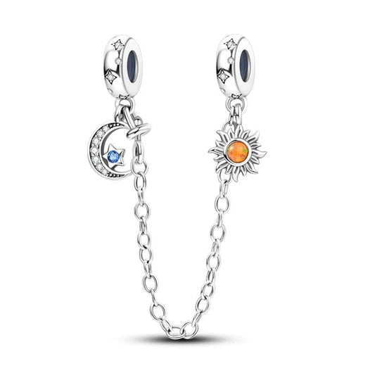 Pangama Jewelry Charm Sun And Moon Safety Chain