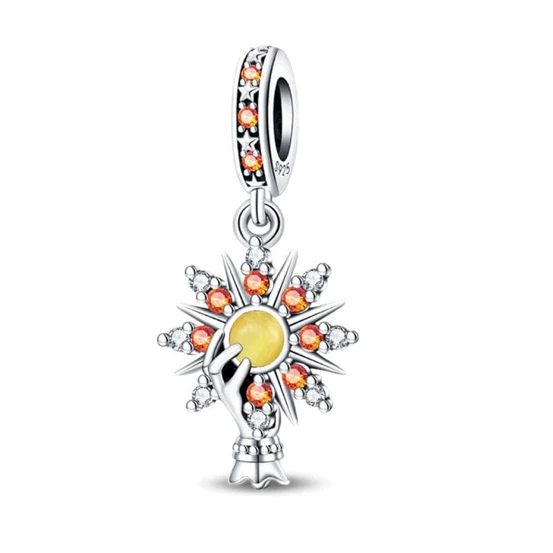 Pangama Jewelry Charm Sunburst & Hand Dangle Charm