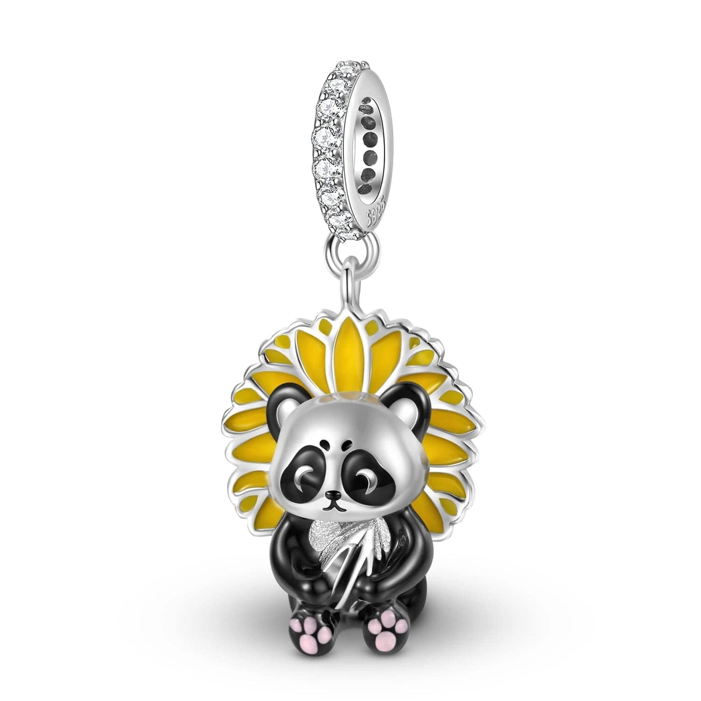 Pangama Jewelry Charm Sunflower Panda Dangle Charm