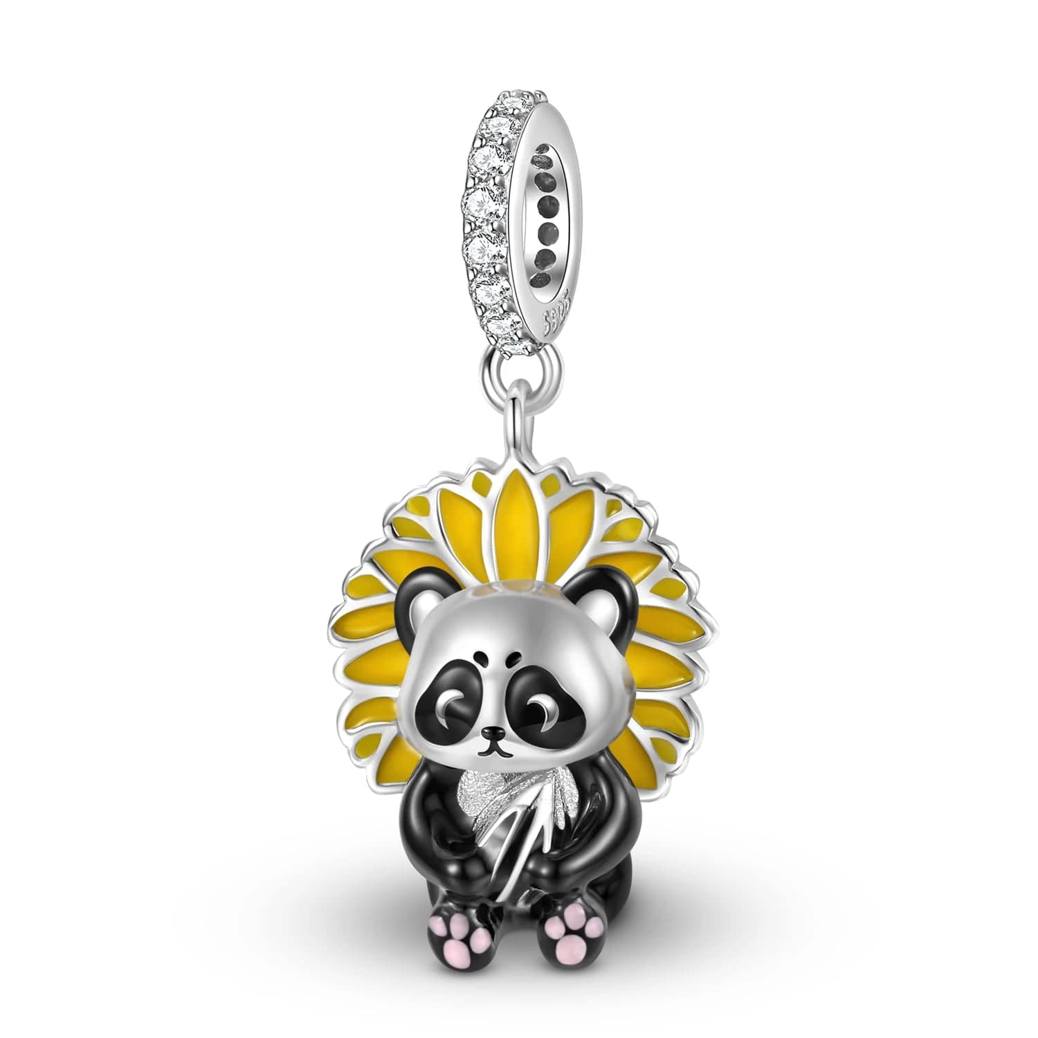 Pangama Jewelry Charm Sunflower Panda Dangle Charm