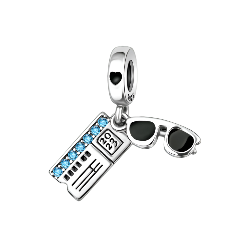 Pangama Jewelry Charm Sunglasses & Boarding Pass Charm – Vacation Travel Theme