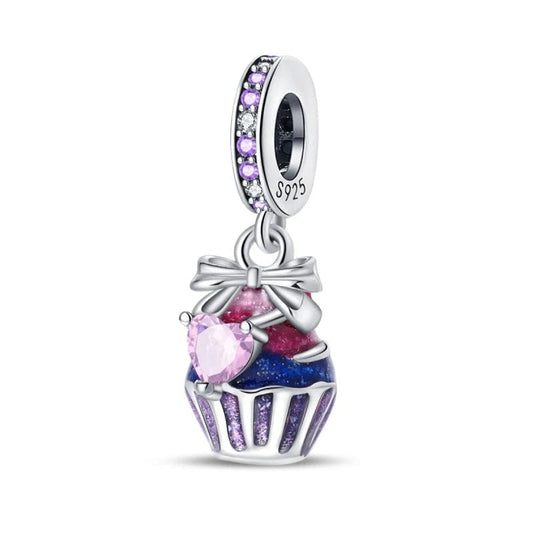 Pangama Jewelry Charm Sweet Cupcake Dangle Charm