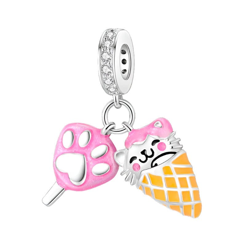 Pangama Jewelry Charm Sweet Paws Treat Double Dangle Charm