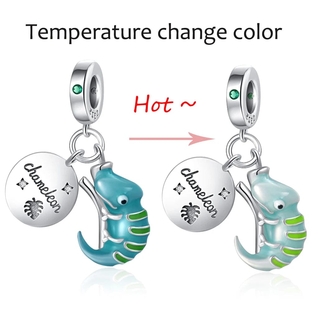 Pangama Jewelry Charm Temperature Changing Color Chameleon Dangle Charm