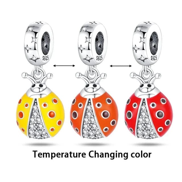 Pangama Jewelry Charm Temperature Changing Color Ladybug Charm