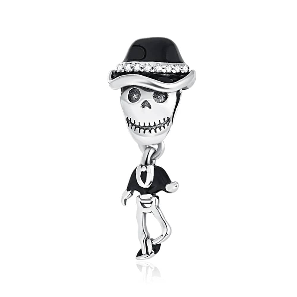 Pangama Jewelry Charm The Nightmare Before Christmas Skull Skeleton Charm