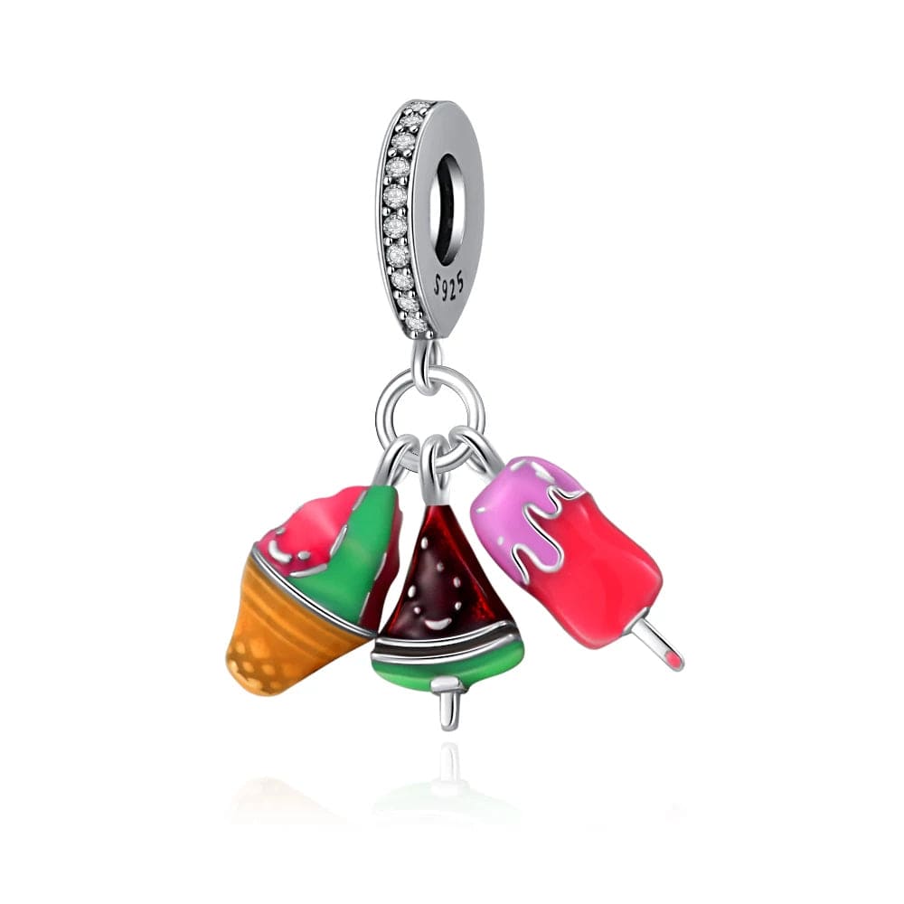 Pangama Jewelry Charm Triple Ice Cream Dangle Charm