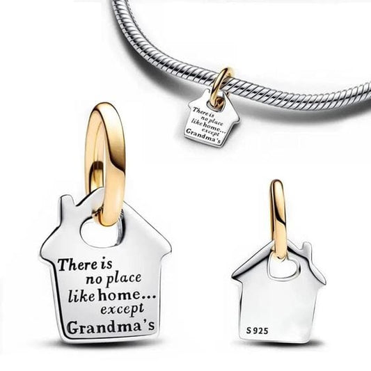 Pangama Jewelry Charm Two-tone Grandma's House Dangle Charm