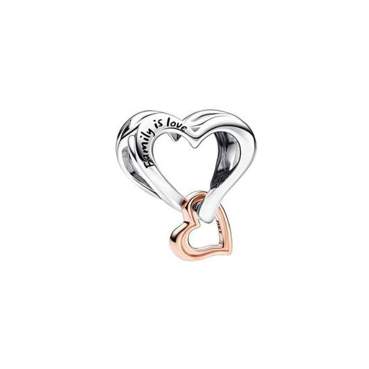 Pangama Jewelry Charm Two-tone Openwork Infinity Heart Charm