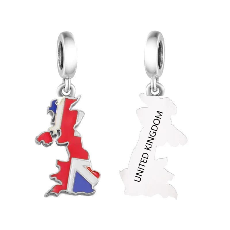 Pangama Jewelry Charm United Kingdom Map Dangle Charm