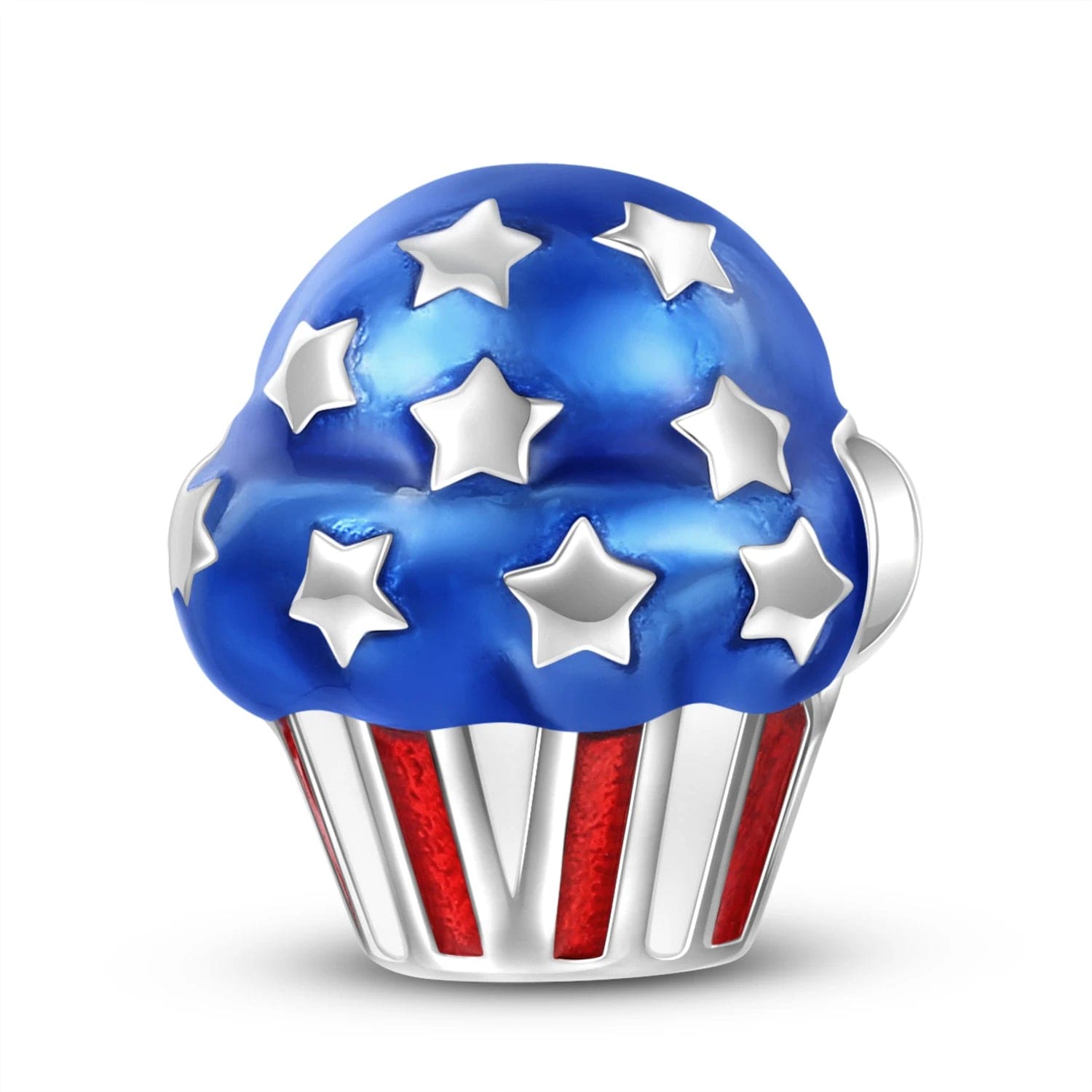 Pangama Jewelry Charm USA Flag Cupcake Charm