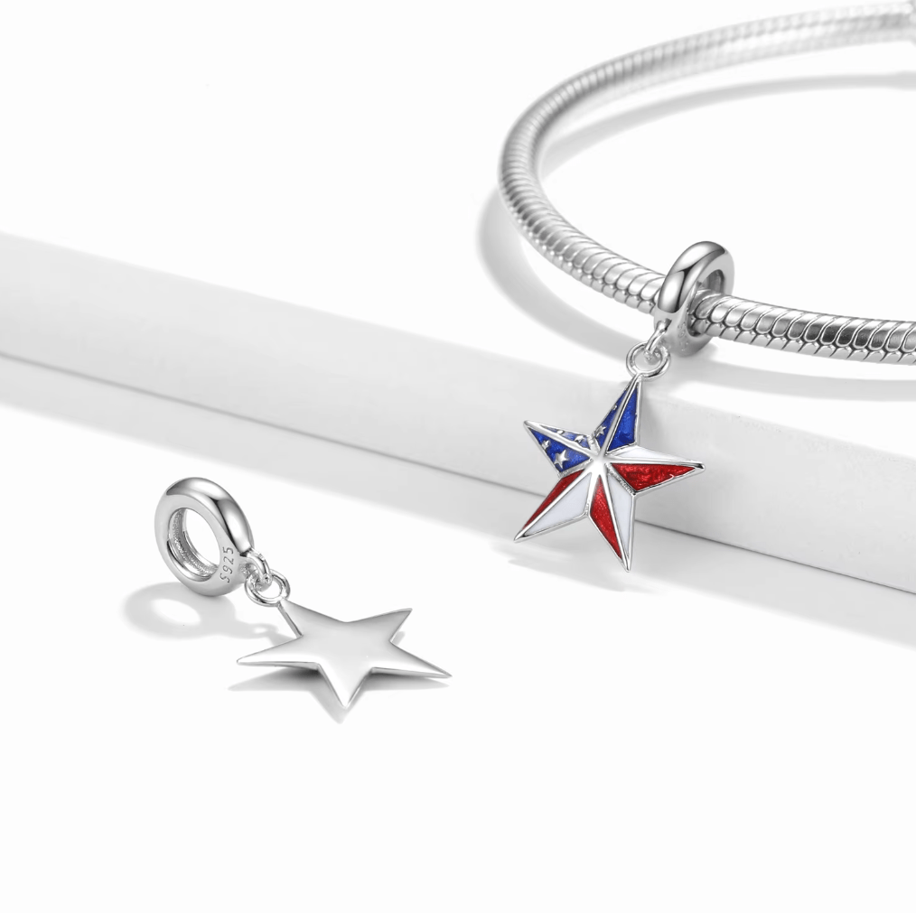 Pangama Jewelry Charm USA Star Dangle Charm