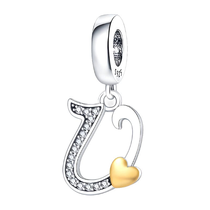 Pangama Jewelry Charm V Letter A~Z Alphabet Charm