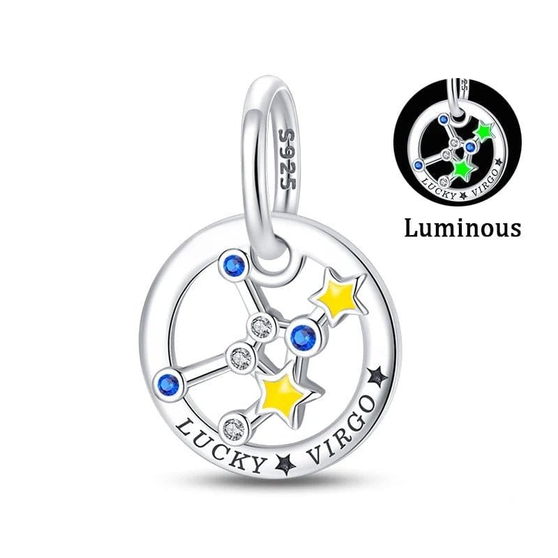 Pangama Jewelry Charm Virgo Astrology Signs Zodiac Constellation Luminous Charms