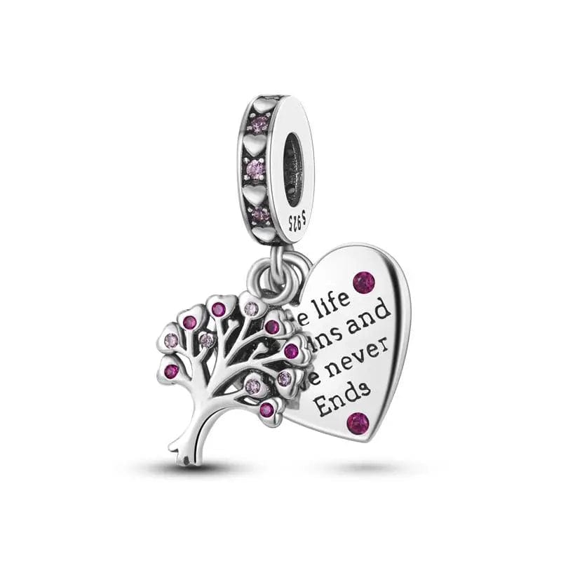 Pangama Jewelry Charm Where Life Begins And Love Never Ends Tree of Life Charm