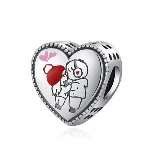 Pangama Jewelry Charm Winter Couple Love Heart Charm