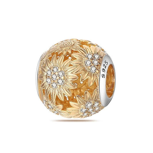 Pangama Jewelry Charm Yellow Sunflower Gold Charm