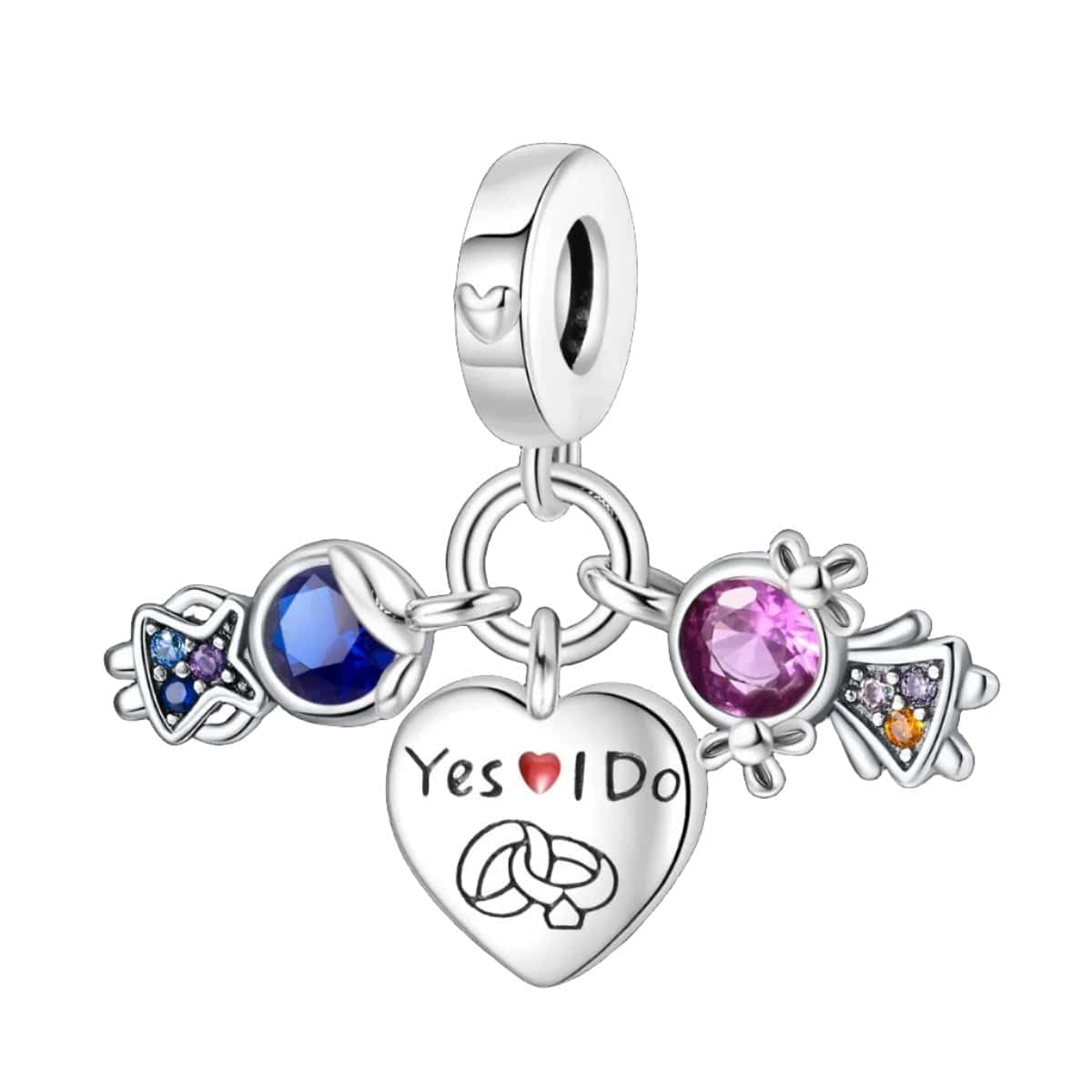 Pangama Jewelry Charm Yes I Do Married Couple Charm