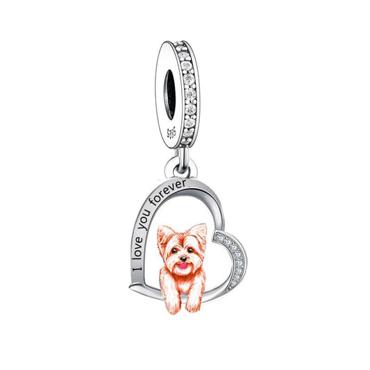 Pangama Jewelry Charm Yorkshire Terrier Dog Charm