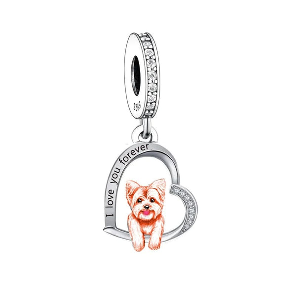 .925 Sterling Silver Yorkie Dog orders Jewelry Charm