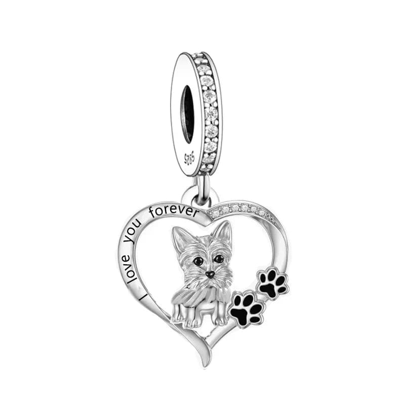 Pangama Jewelry Charm Yorkshire Terrier Forever Love Charm