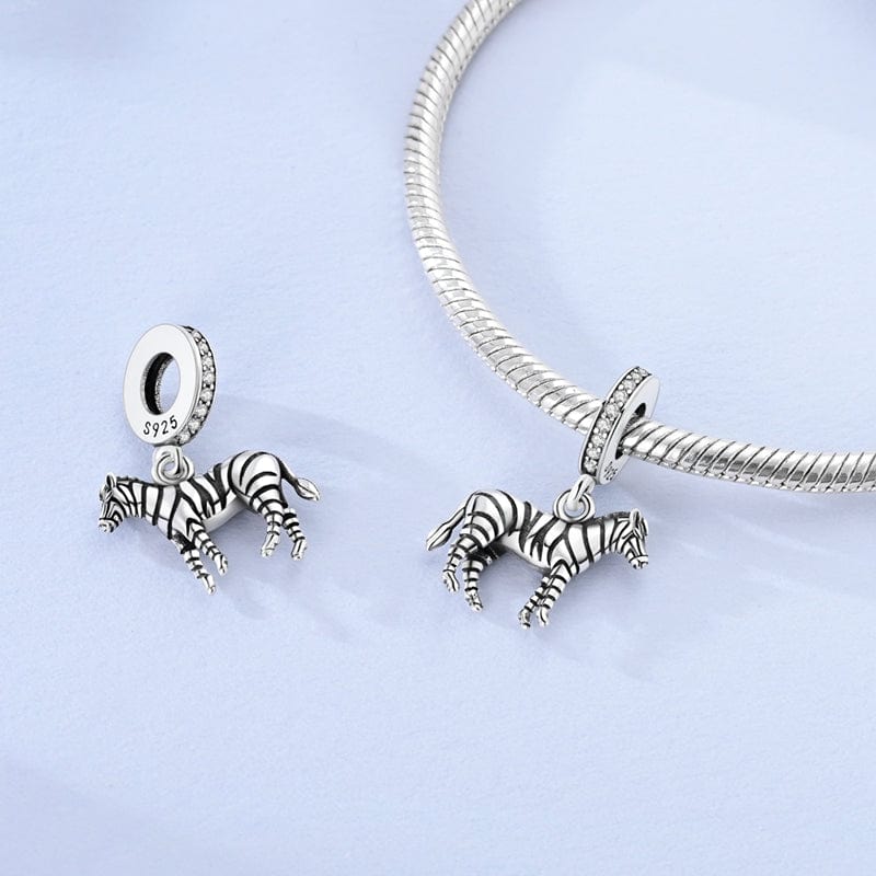 Pangama Jewelry Charm Zebra Dangle Charm